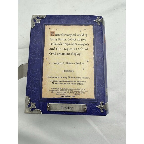 Hallmark Keepsake Ornament Harry Potter Pewter 2000 Quidditch Golden Snitch - Picture 3 of 11